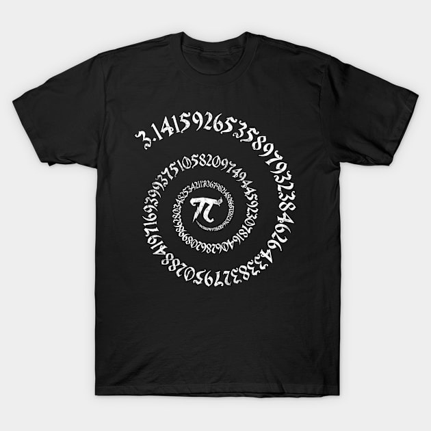 Magic Math Wizard Pi Spiral 3.14 Pi Day Math Geek Gift T-Shirt by andzoo